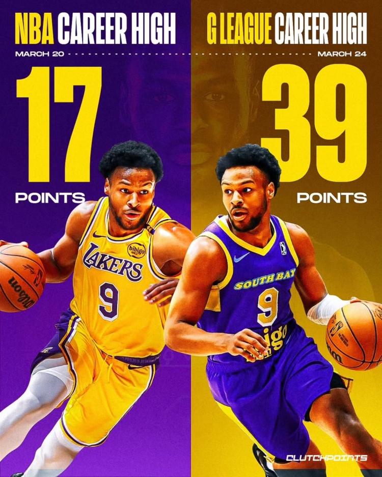 在進(jìn)步！布朗尼一周內(nèi)先后創(chuàng)下個(gè)人NBA和G聯(lián)盟單場(chǎng)得分新紀(jì)錄