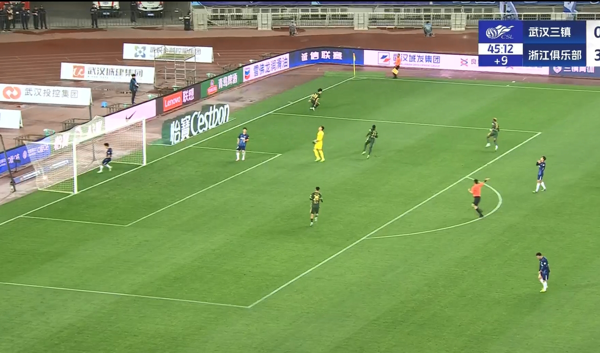 18歲王鈺棟中超處子球！三鎮(zhèn)后防白給，浙江半場4-0領(lǐng)先